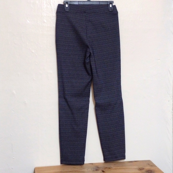 Max Studio Navy & White Print High Waist Pull On Pants Size M NWT - Picture 3 of 11
